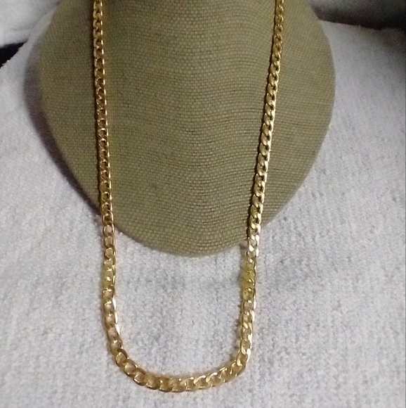 Goldtone curb chain long - Picture 1 of 4